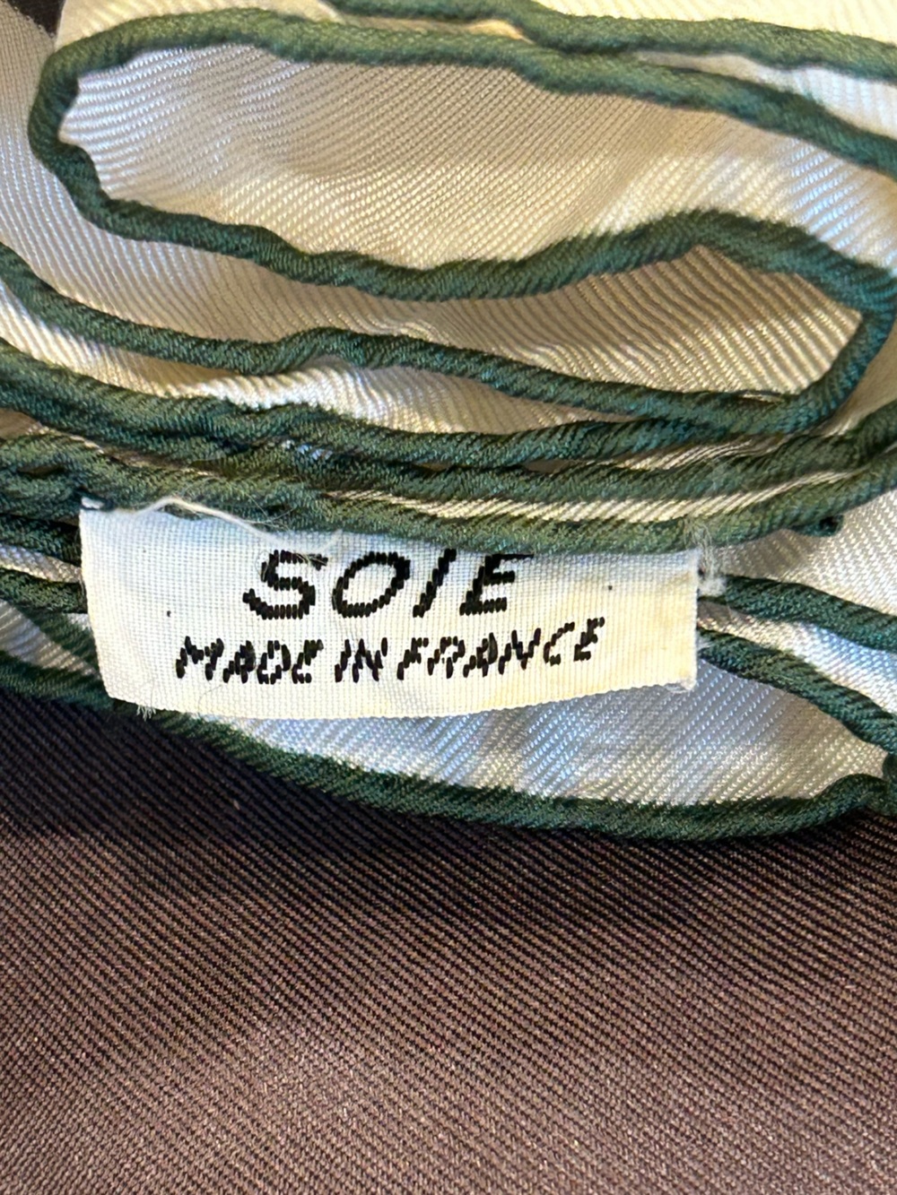 Vintage Lanvin Paris Silk Scarf | Made in France | Geometric Op Art Design - Picture 3 of 3